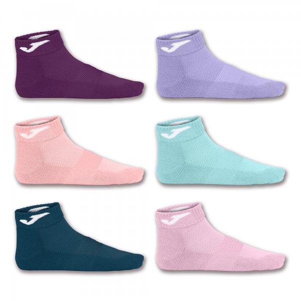 ANKLE SOCK PINK-PUR-SALM-BUR-TUR-NAV -PACK 12 PRS-