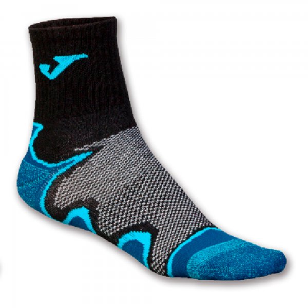 SOCKS WAVES BLACK-TURQUOISE