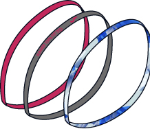HAIRBAND COLOR MIX ROYAL -PACK 12-