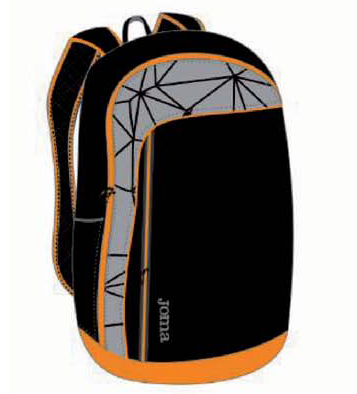 BACKPACK BLACK-ORANGE -BACK TO SCHOOL-