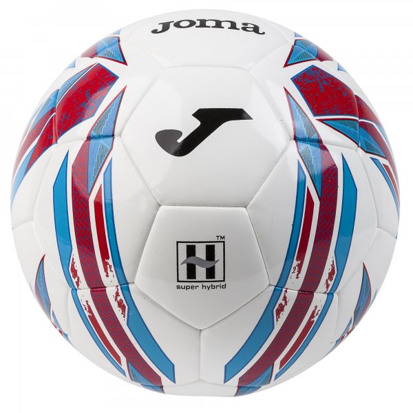 HALLEY HYBRID SOCCER BALL WHITE-CORAL SIZE 4