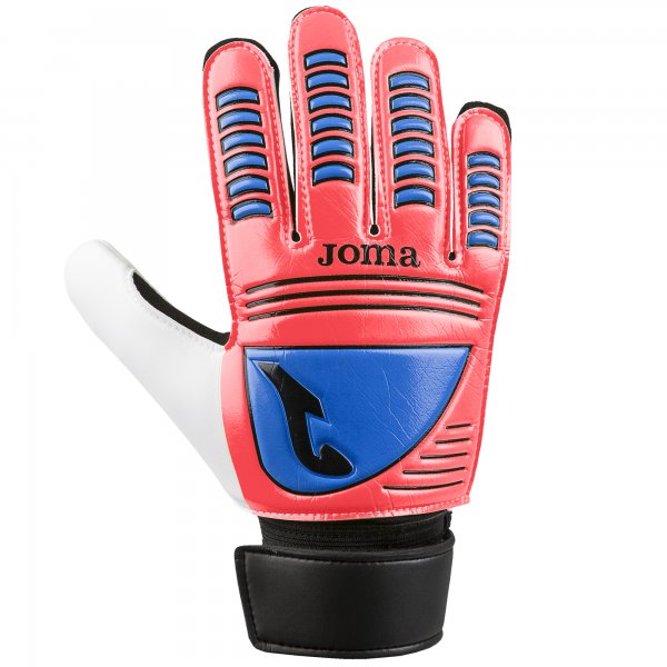 GOALKEEPER GLOVES CORAL-BLUE-BLACK