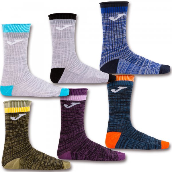 SOCKS GREY-BLUE-GREY-GREEN-BURGUNDY-BLUE -PACK 12-