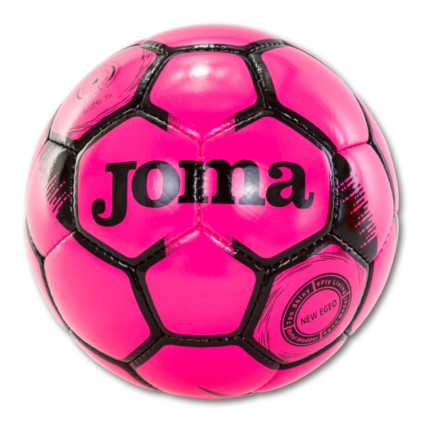 EGEO SOCCER BALL FLUOR PINK-BLACK SIZE 5