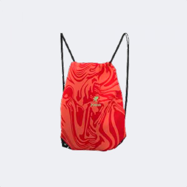 KIDS CAMP GYM SACK  CORAL RED