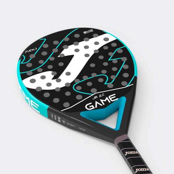 GAME JR PADDLE RACKET BLACK TURQUOISE