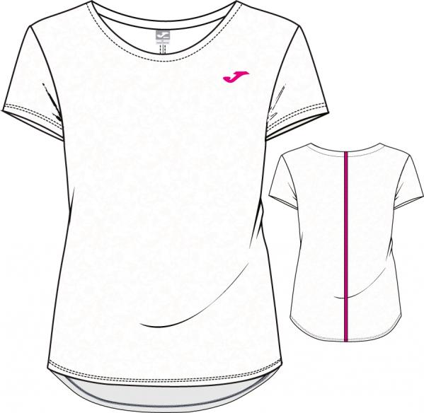 WHITE-PINK WOMAN S/S GYM T-SHIRT