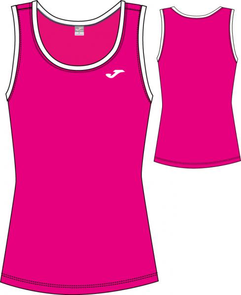 SLEEVELESS  WOMAN GYM T-SHIRT PINK-WHITE