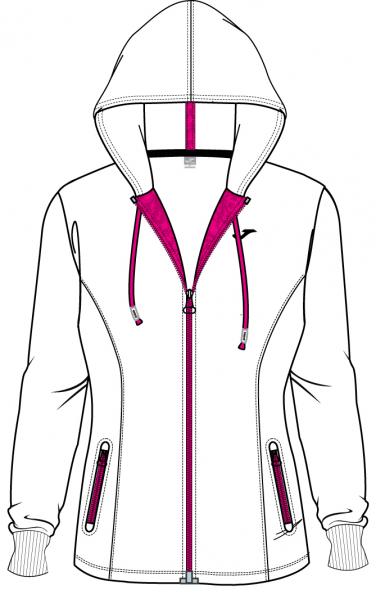 JACKET WHITE-FUCSIA WOMAN GYM