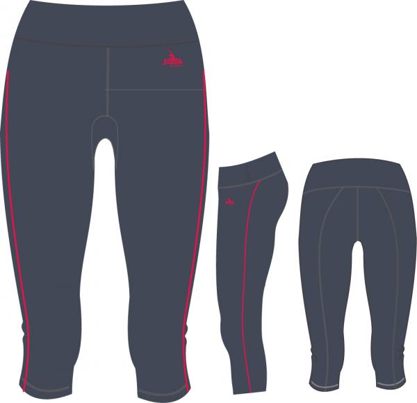 PIRATE PANTS GREY-RED WOMAN