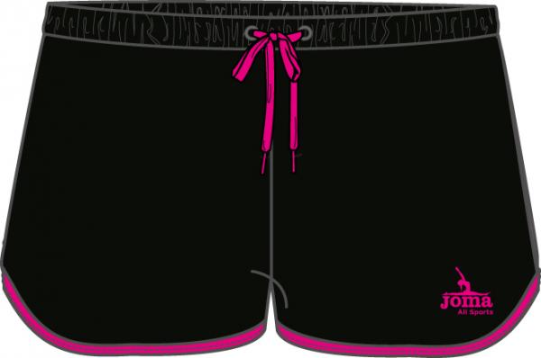 BLACK-PINK WOMAN GYM SHORT