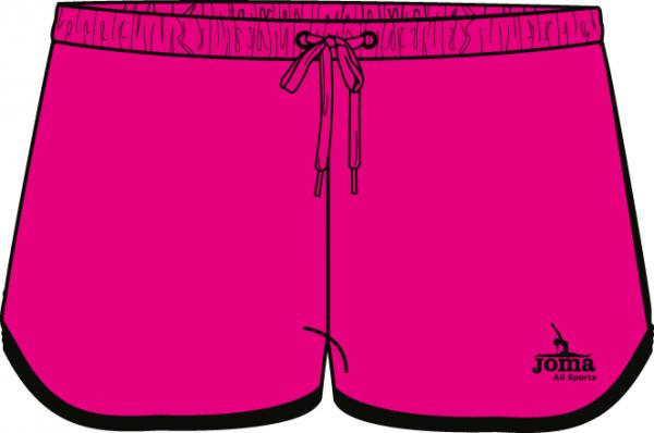 PINK-BLACK WOMAN GYM SHORT