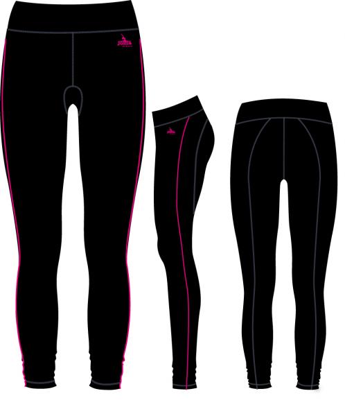LEGGINGS BLACK-FUCSIA WOMAN