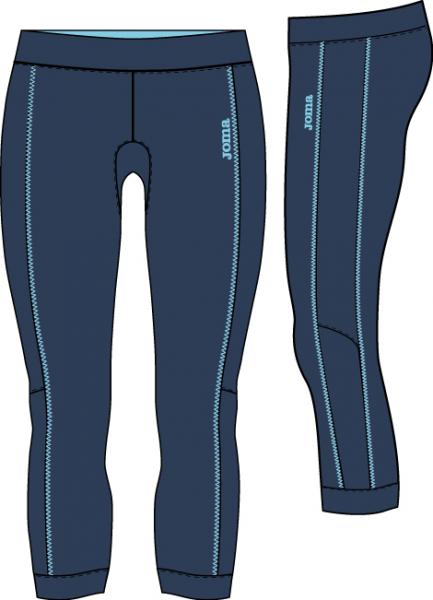 PILATES WOMAN NAVY ELASTIC PIRATE PANT