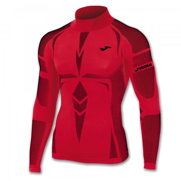 T-SHIRT BRAMA EMOTION RED WITH NECK L/S