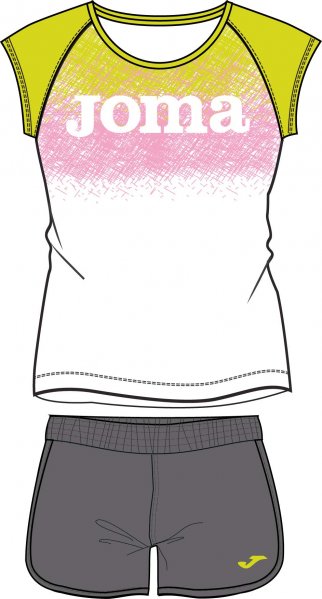 SET WHITE/GREEN-GREY S/S GIRL