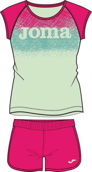 SET GREEN-FUCHSIA S/S GIRL