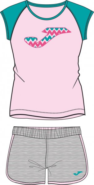 SET PINK-GREY S/S GIRL