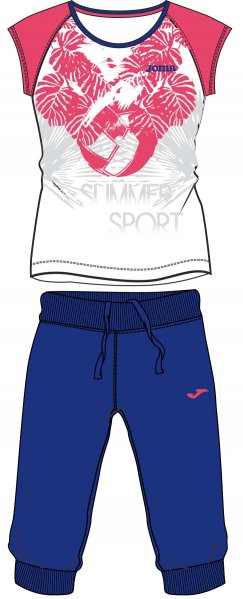 SET WHITE-BLUE S/S GIRL
