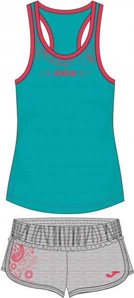 SET GREEN-GREY SLEEVELESS GIRL