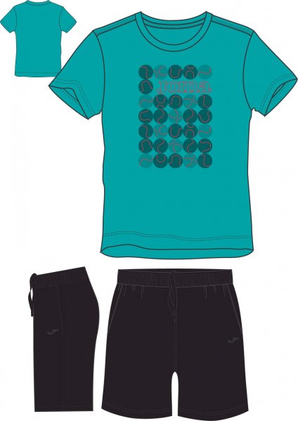 SET GREEN-BLACK S/S BOY