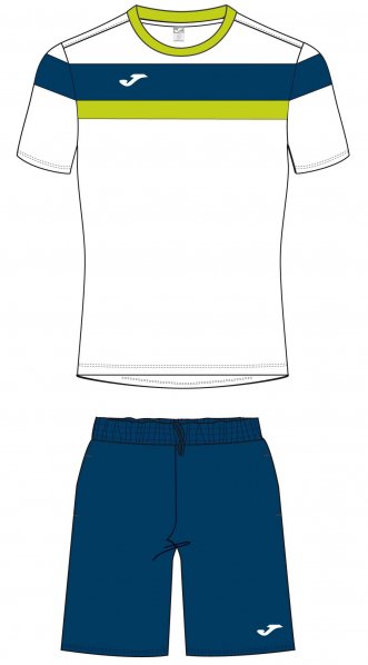 SET T-SHIRT + SHORT WHITE-NAVY S/S