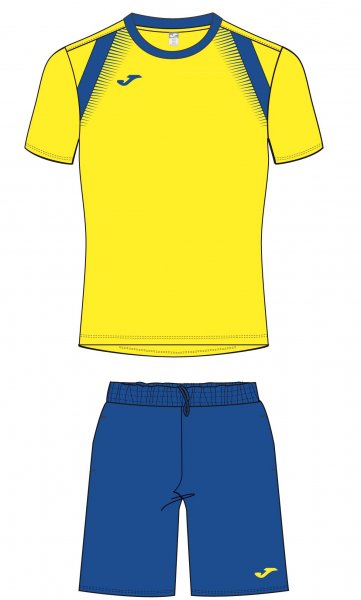 SET T-SHIRT + SHORT YELLOW-NAVY S/S