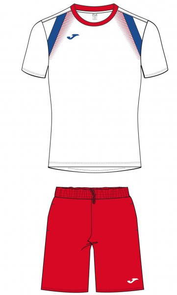 SET T-SHIRT + SHORT WHITE-RED S/S