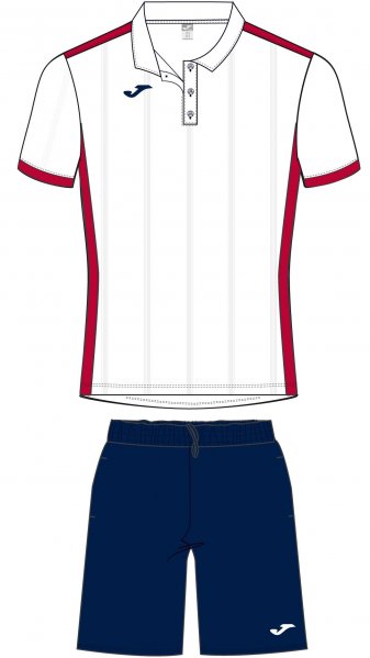 SET POLO T-SHIRT + SHORT WHITE S/S
