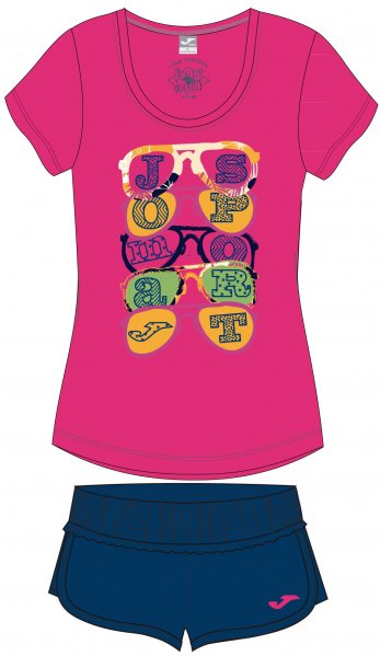 SET T-SHIRT + SHORT PINK-NAVY
