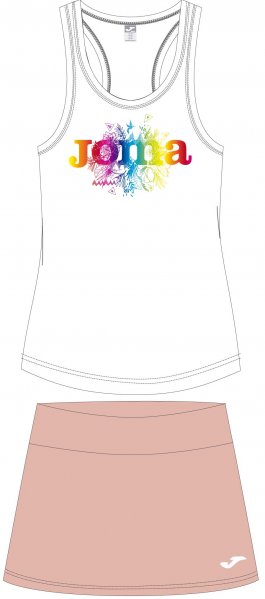 SET T-SHIRT + SHORT WHITE-ORANGE