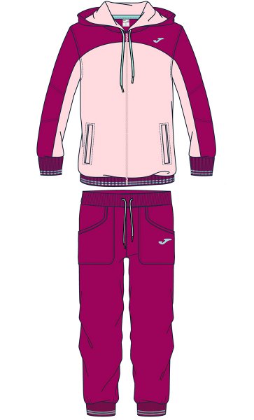 TRACKSUIT SWEATSHIRT HOODED BURGUNDY