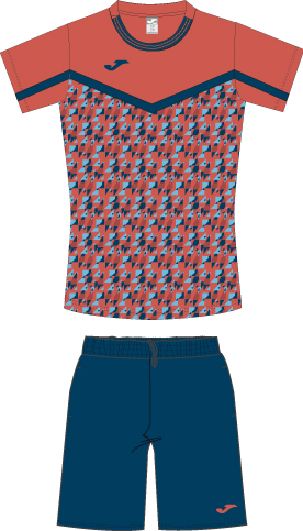 SET JUNIOR FLUOR CORAL-NAVY