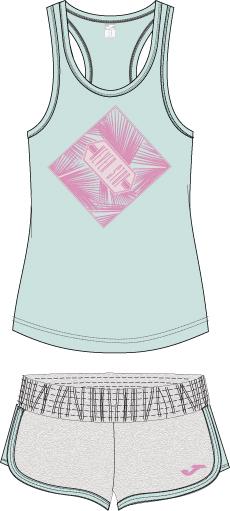 SET JUNIOR GIRL TURQUOISE-LIGHT MELANGE