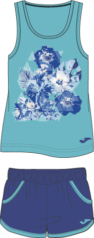 SET JUNIOR GIRL TURQUOISE-ROYAL