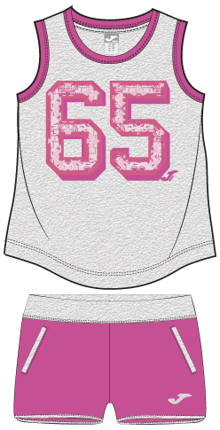 SET JUNIOR GIRL LIGHT MELANGE-PINK