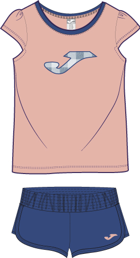 SET JUNIOR GIRL SALMON-ROYAL