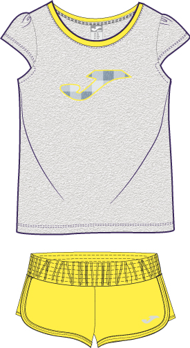 SET JUNIOR GIRL LIGHT MELANGE-YELLOW