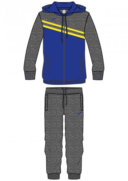 TRACKSUIT DARK MELANGE-ROYAL