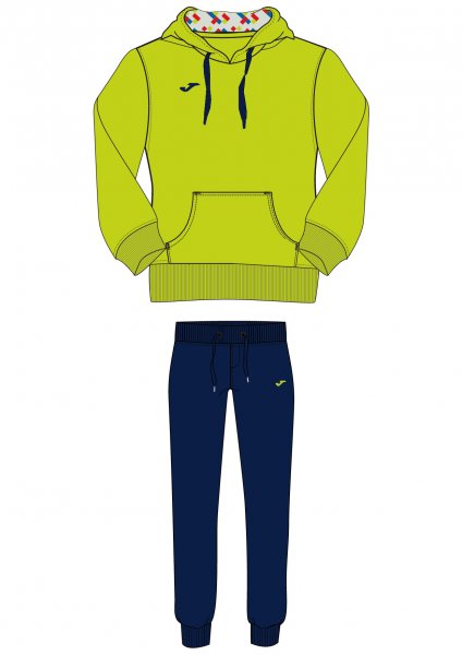 HOODIE TRACKSUIT LIME-DARK NAVY
