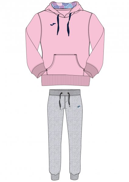 HOODIE TRACKSUIT PALE PINK-GREY