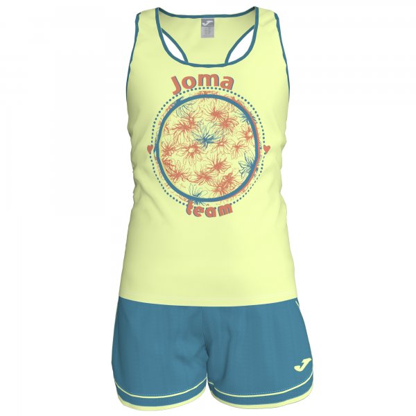 SET JUNIOR OFFWHITE-TURQUOISE SLEEVELESS SUMMER