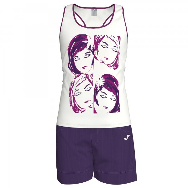 SET JUNIOR OFFWHITE-VIOLET SLEEVELESS SUMMER GIRL