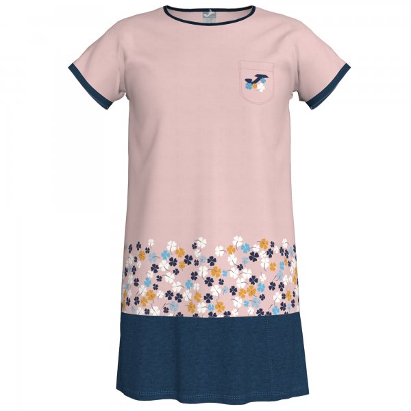 SET JUNIOR SALMON-NAVY S/S SKIRT SUMMER GIRL