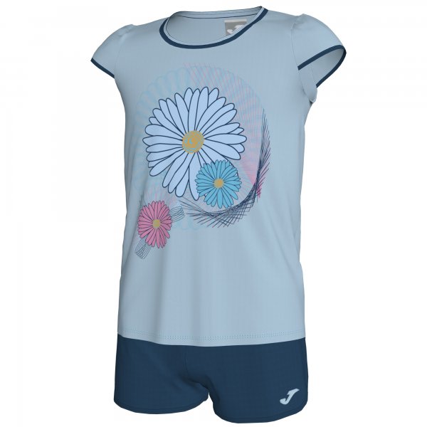 SET JUNIOR BLUE-NAVY FLOWER SUMMER GIRL
