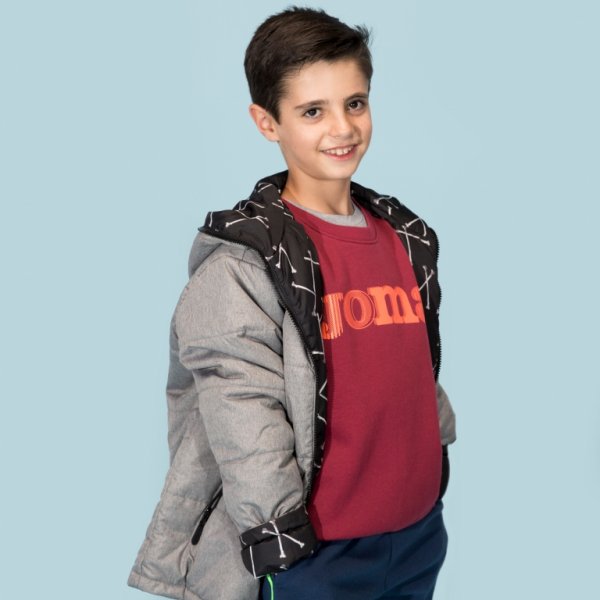 SWEATSHIRT BURGUNDY-ORANGE