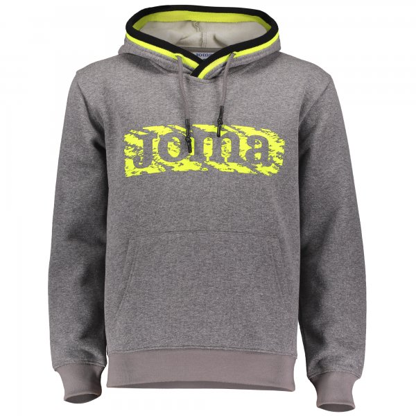 SWEATSHIRT HOODIE DARK MELANGE-YELLOW