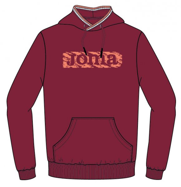 SWEATSHIRT HOODIE RED-ORANGE