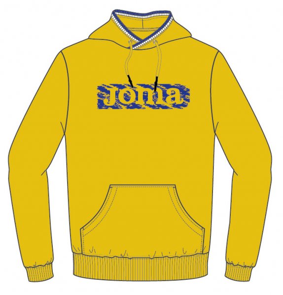 SWEATSHIRT HODDIE YELLOW-ROYAL