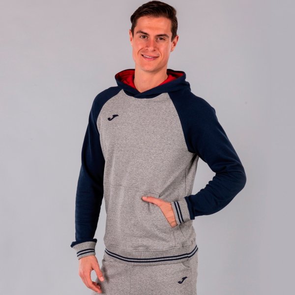 POLUX HOODED SWEATSHIRT MELANGE-DARK NAVY